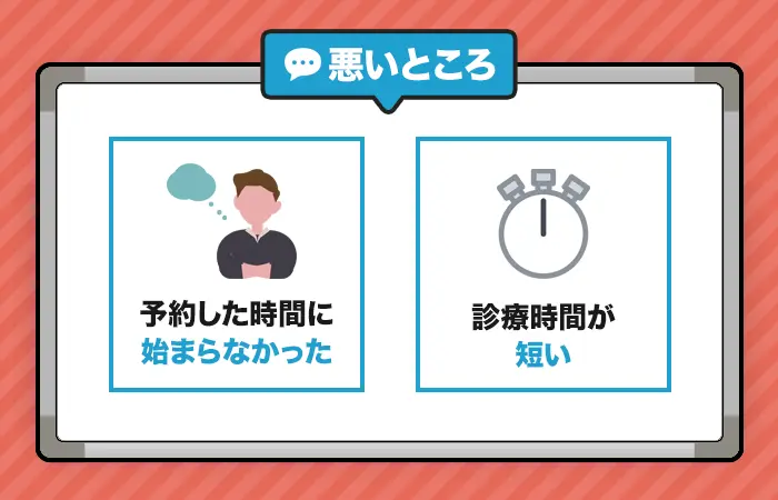 クリニックフォアの悪いところ